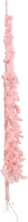 vidaXL Kunstkerstboom half smal 240 cm roze