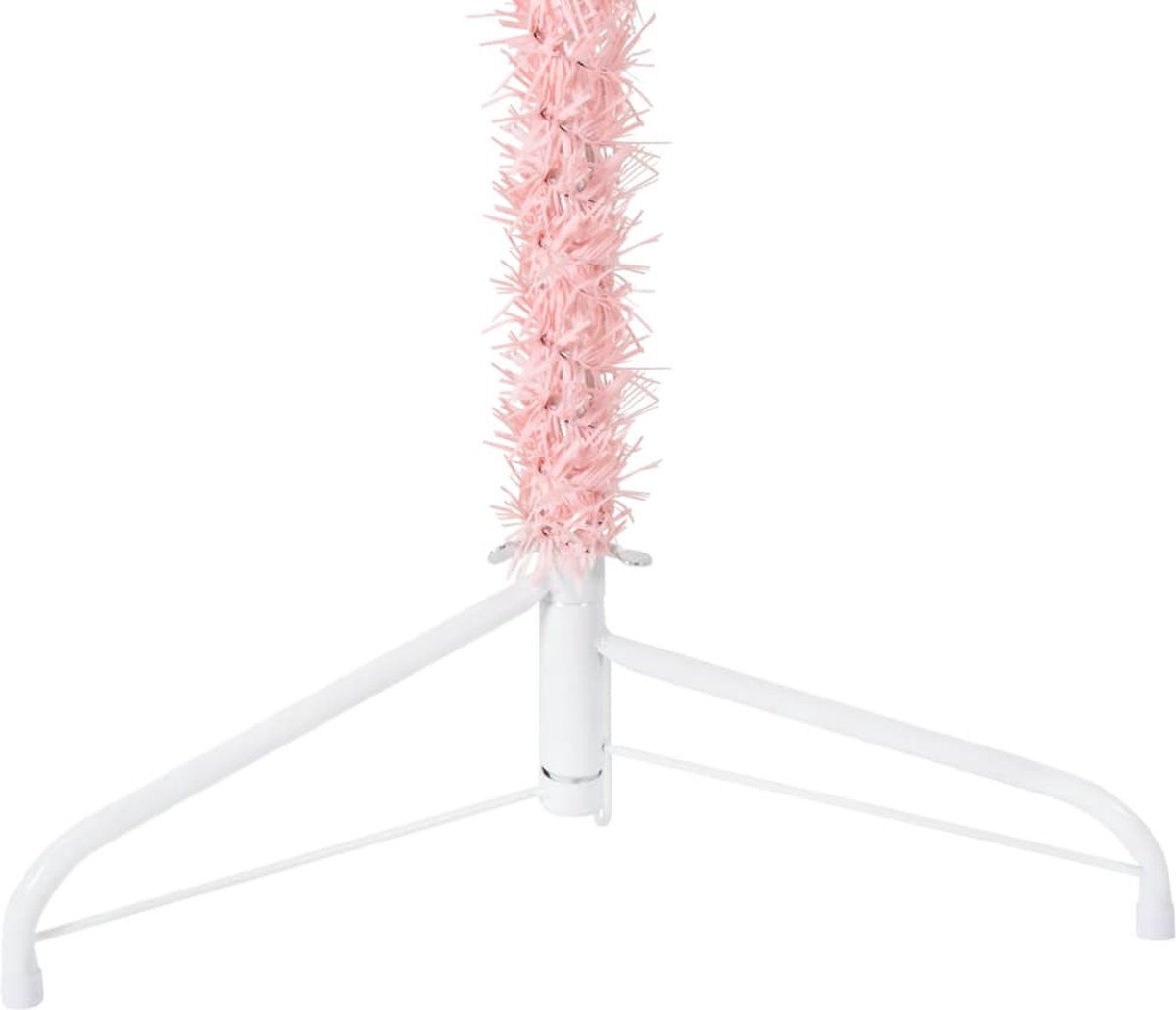 vidaXL Kunstkerstboom half smal 240 cm roze