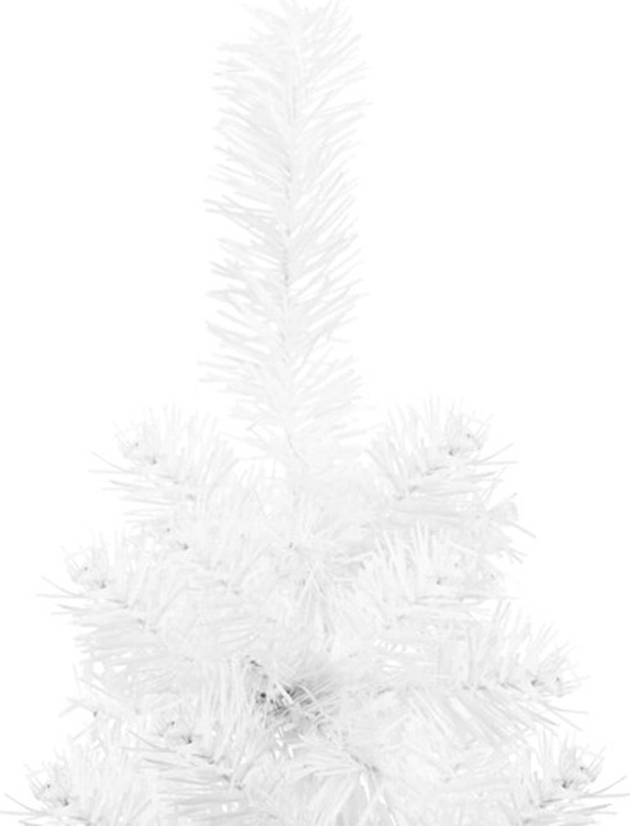 vidaXL Kunstkerstboom half smal wit 150 cm met standaard