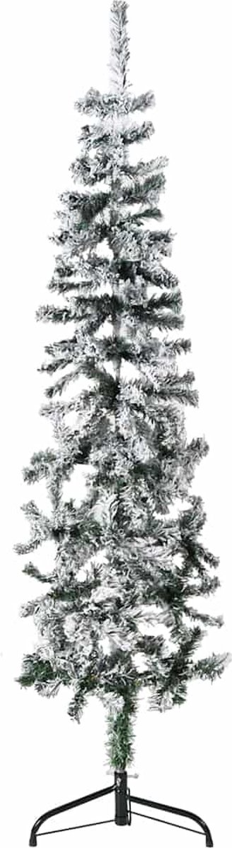 vidaXL Kunstkerstboom half sneeuw 150 cm