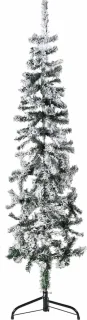 vidaXL Kunstkerstboom half sneeuw 150 cm