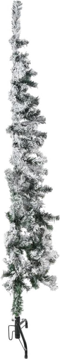 vidaXL Kunstkerstboom Half Sneeuw Smal 150 cm