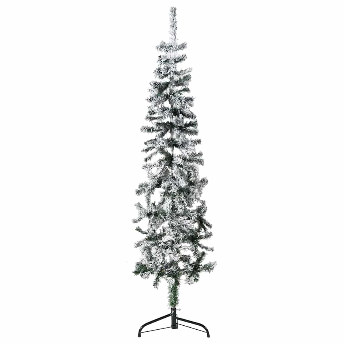 vidaXL Kunstkerstboom Half Sneeuw Smal 150 cm