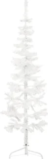 vidaXL Kunstkerstboom half wit 180 cm met standaard
