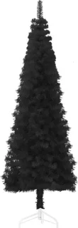 vidaXL Kunstkerstboom Half Zwart 120 cm