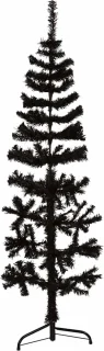 vidaXL Kunstkerstboom Half Zwart 120 cm