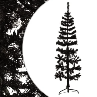 vidaXL Kunstkerstboom Half Zwart 120 cm