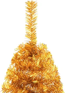 vidaXL Kunstkerstboom Halve 120 cm Goudkleurig