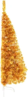 vidaXL Kunstkerstboom Halve 120 cm Goudkleurig