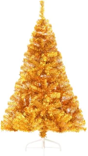 vidaXL Kunstkerstboom Halve 120 cm Goudkleurig
