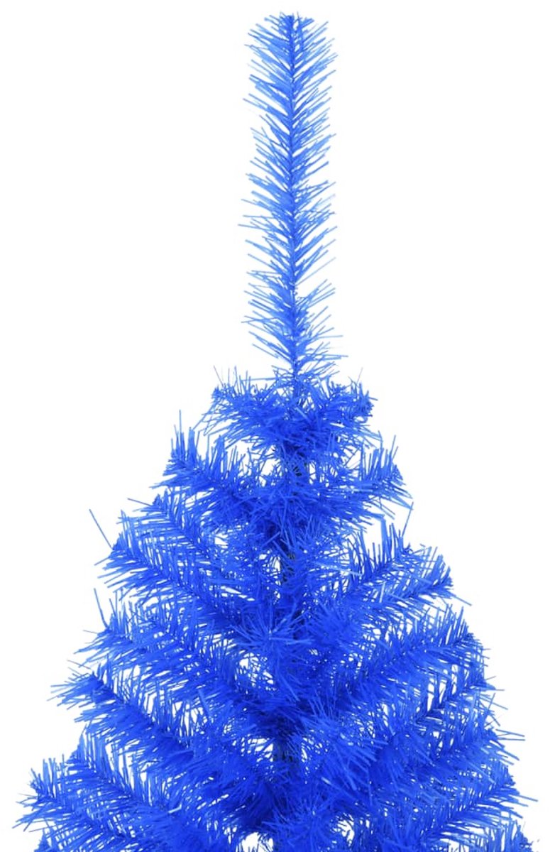 vidaXL Kunstkerstboom Halve 120 cm PVC Blauw