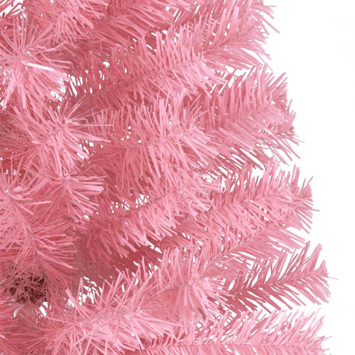 vidaXL Kunstkerstboom Halve 240 cm Roze met Standaard
