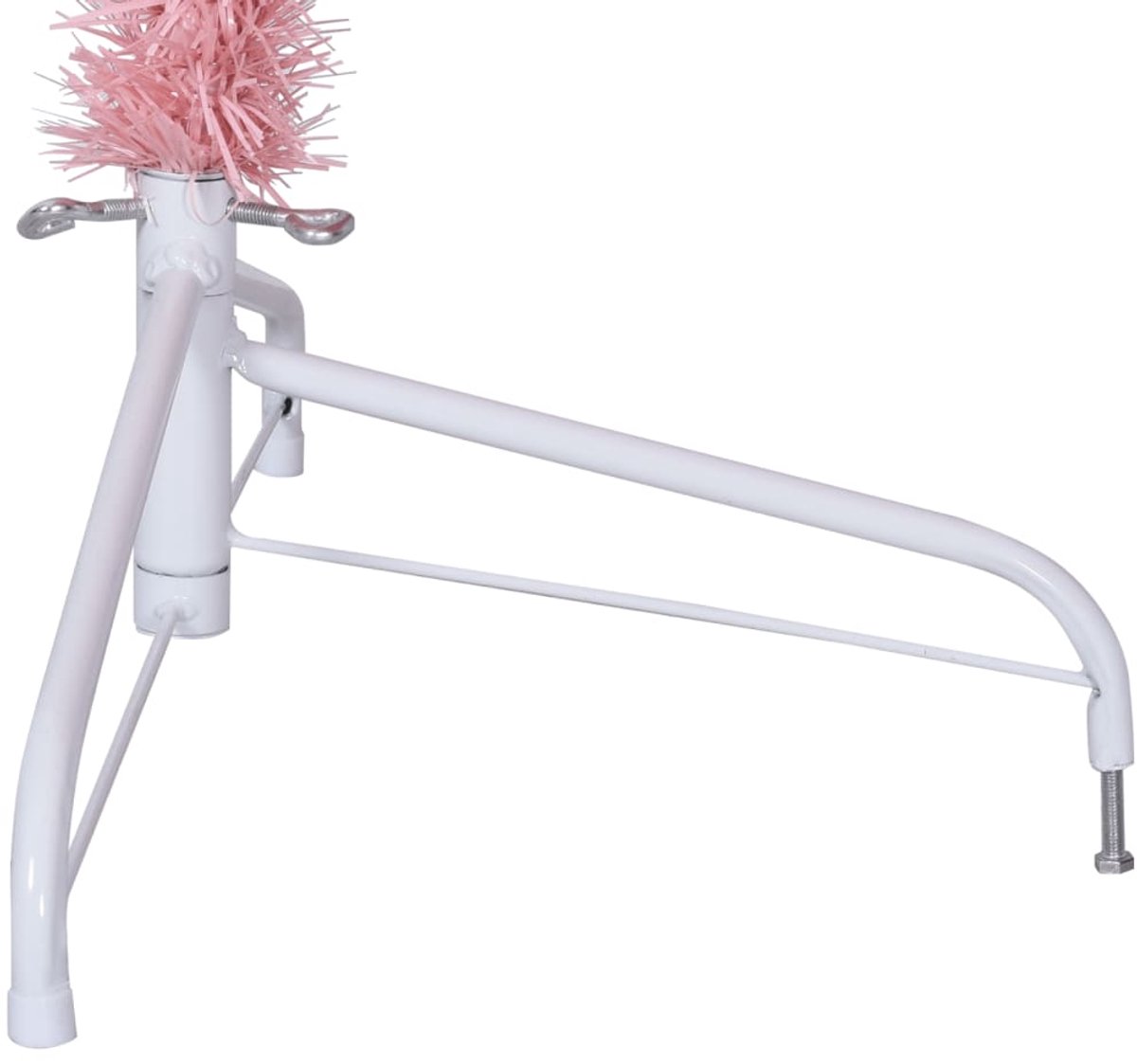 vidaXL Kunstkerstboom Halve 240 cm Roze met Standaard