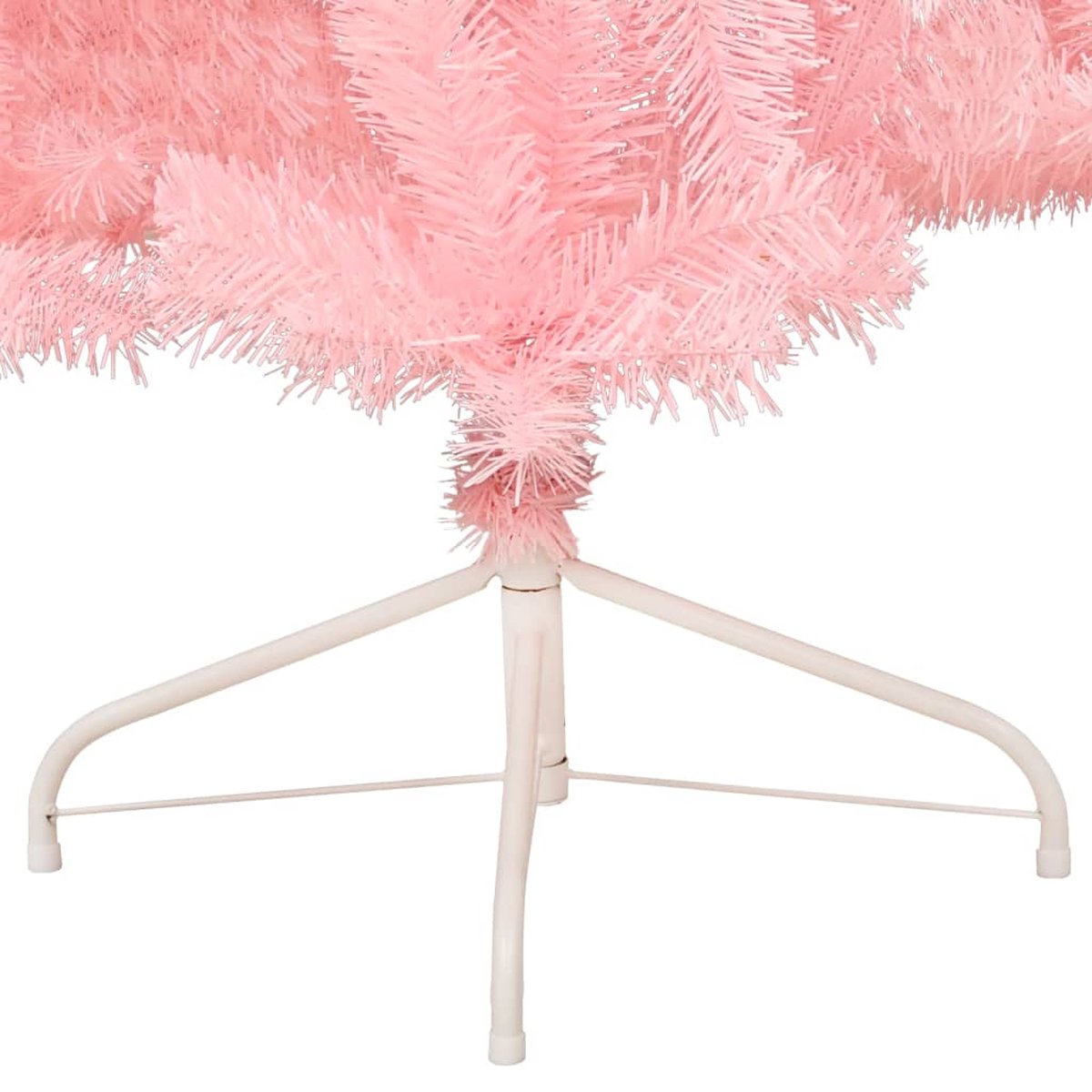 vidaXL Kunstkerstboom Halve 240 cm Roze met Standaard