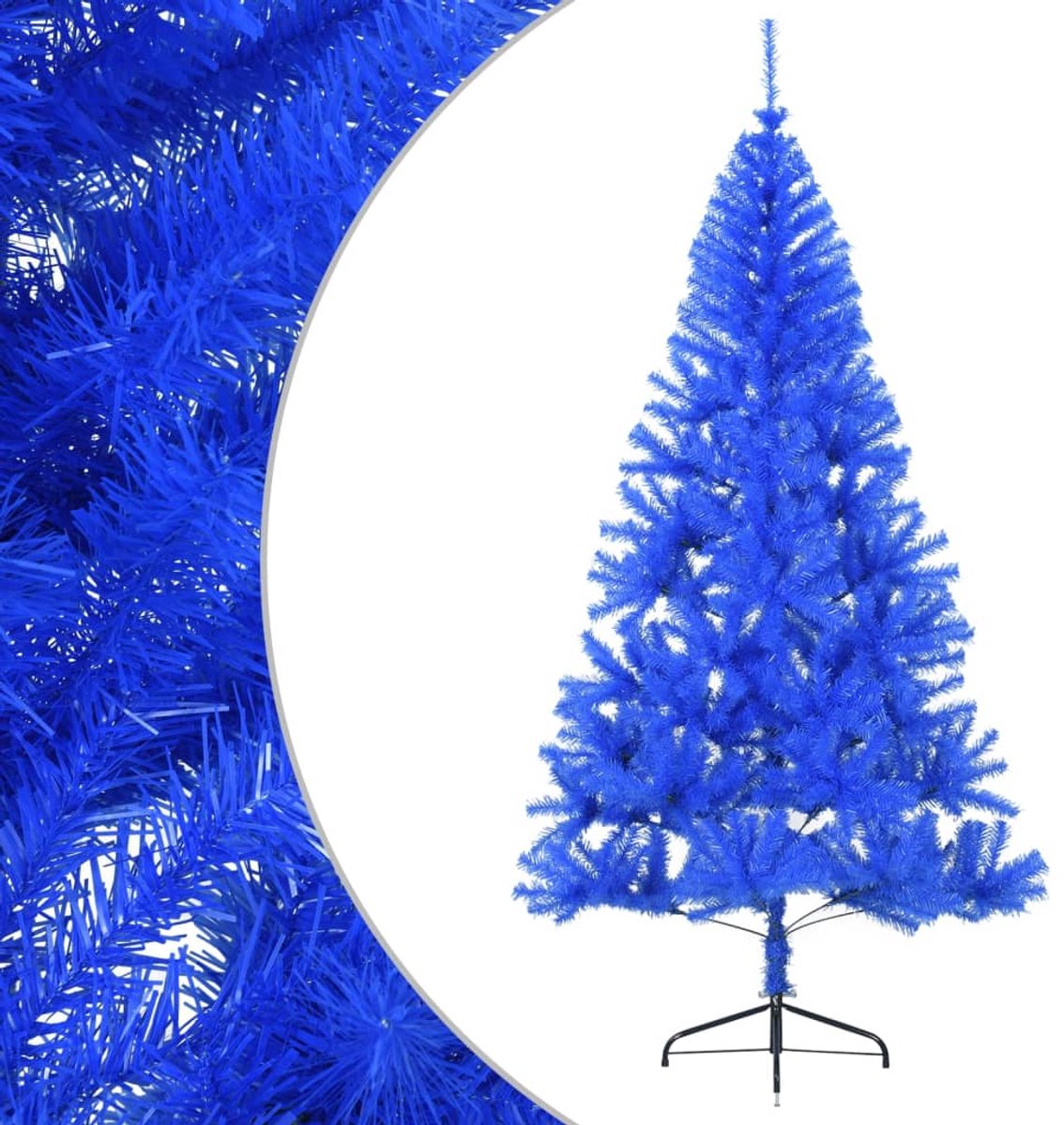 vidaXL Kunstkerstboom Halve Blauw 180 cm