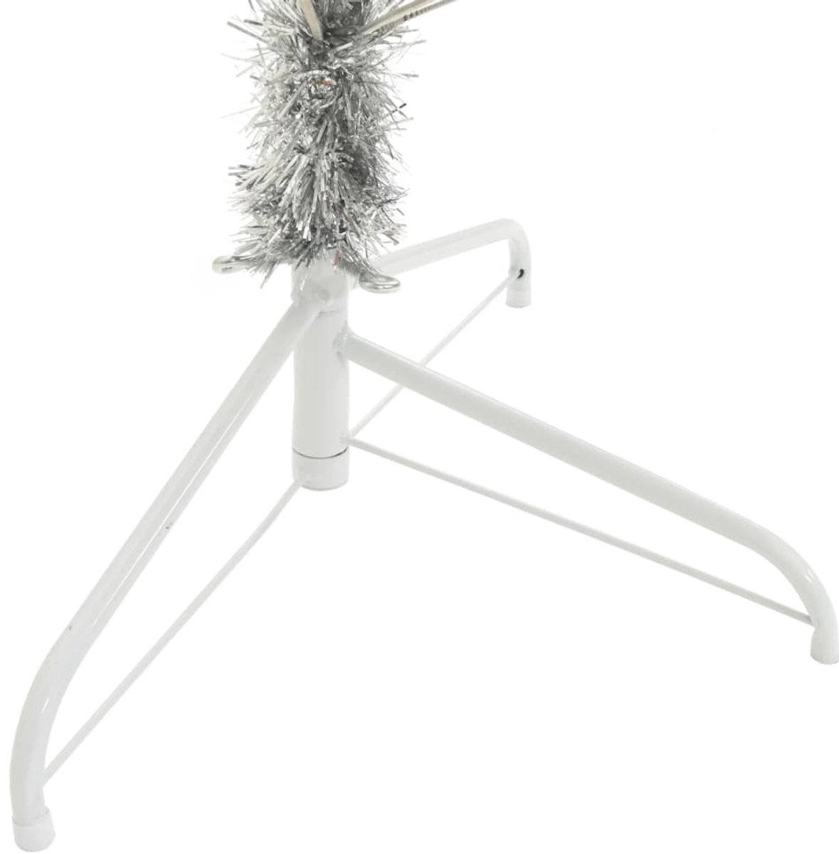 vidaXL Kunstkerstboom Halve Zilverkleurig 240 cm met Standaard