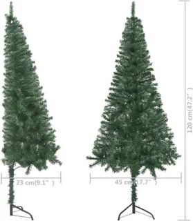 vidaXL Kunstkerstboom hoek 120 cm groen