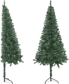 vidaXL Kunstkerstboom hoek 120 cm groen