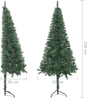 vidaXL Kunstkerstboom Hoek 150 cm