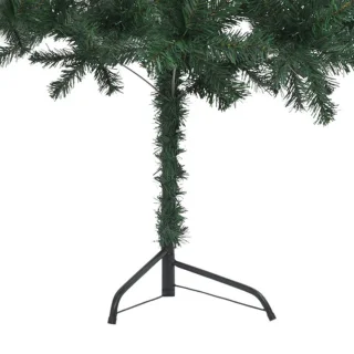 vidaXL Kunstkerstboom hoek 180 cm PVC groen