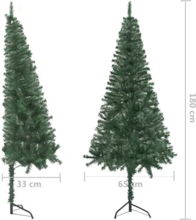 vidaXL Kunstkerstboom hoek 180 cm PVC groen