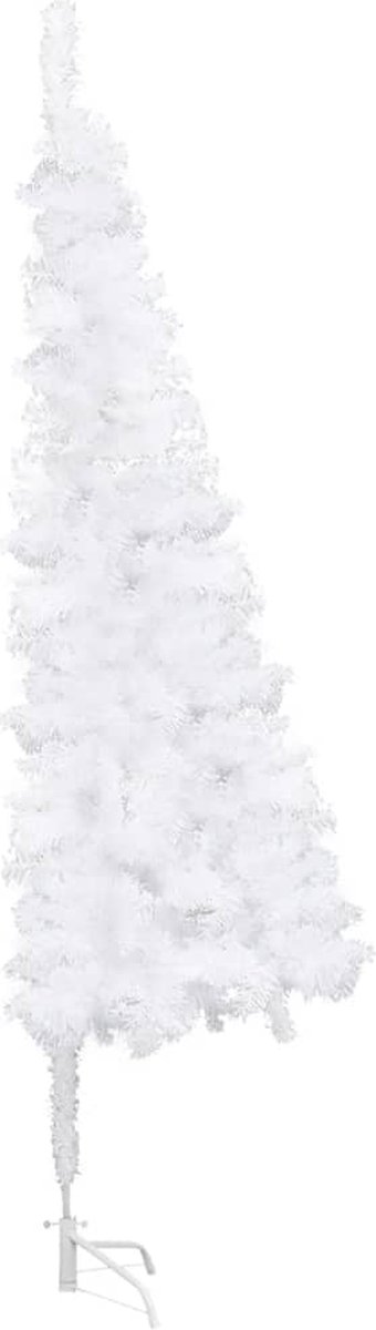 vidaXL Kunstkerstboom Hoek 210 cm PVC Wit