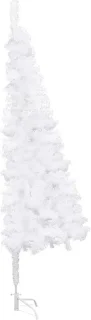 vidaXL Kunstkerstboom Hoek 210 cm PVC Wit
