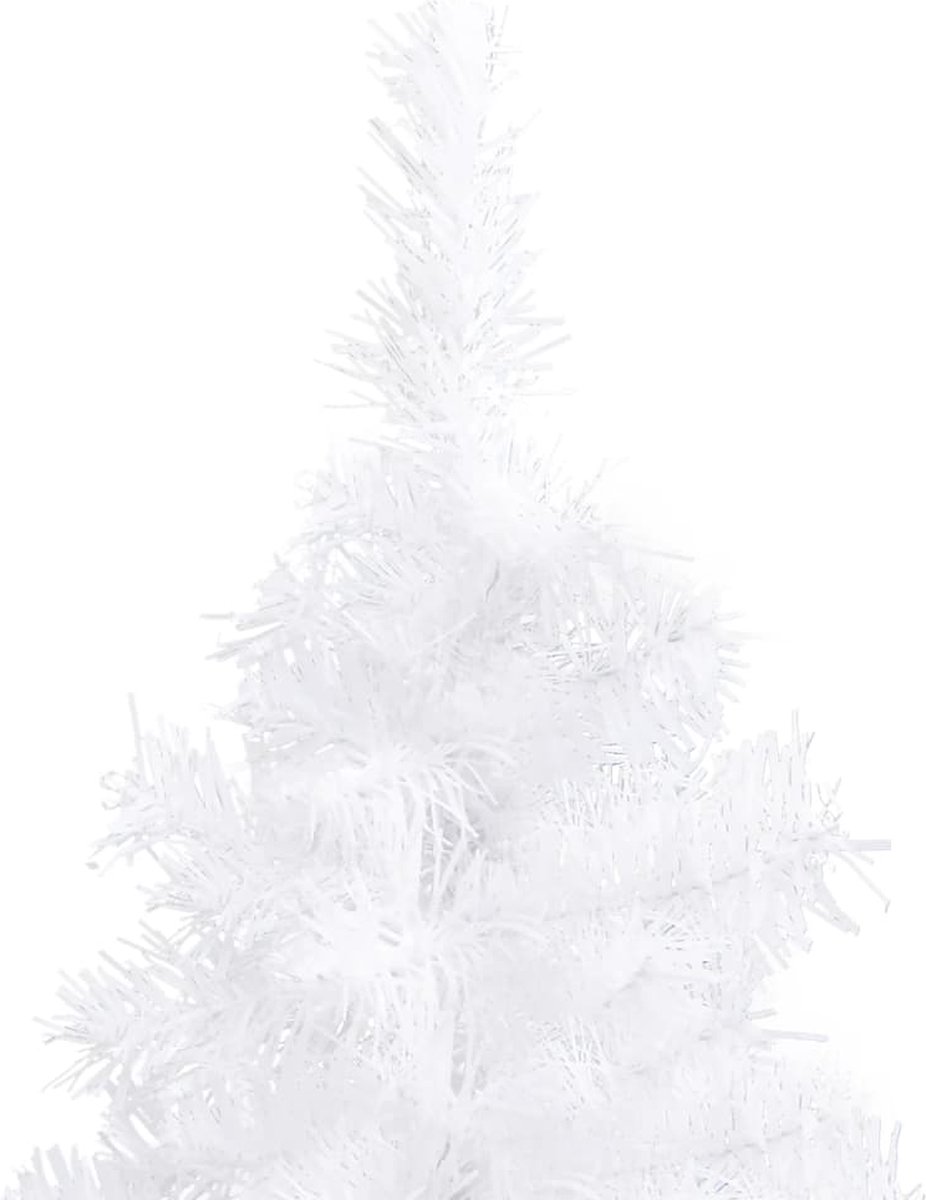 vidaXL Kunstkerstboom Hoek 210 cm PVC Wit
