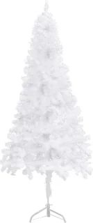 vidaXL Kunstkerstboom Hoek 210 cm PVC Wit