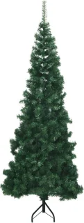 vidaXL Kunstkerstboom Hoek 240 cm PVC Groen