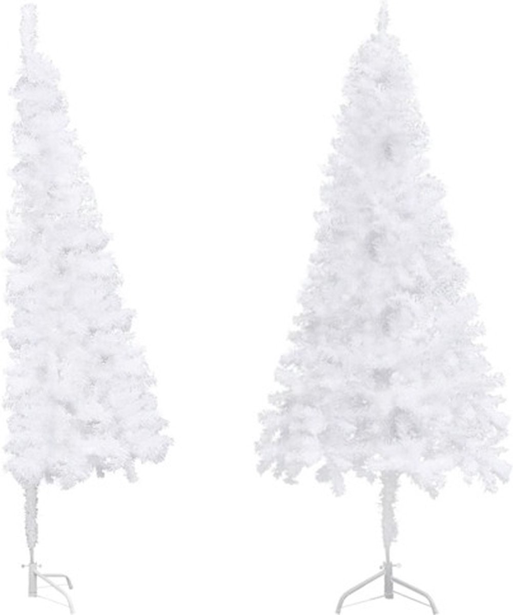 vidaXL Kunstkerstboom Hoek 240 cm PVC Wit