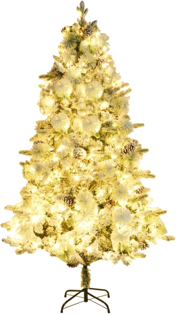 vidaXL Kunstkerstboom LED 225 cm PVC & PE