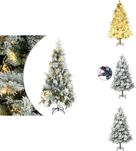 vidaXL Kunstkerstboom LED 225 cm PVC & PE