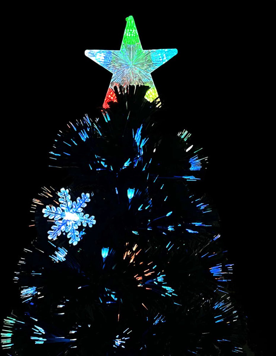 vidaXL Kunstkerstboom LED Sneeuwvlokken 240 cm Zwart