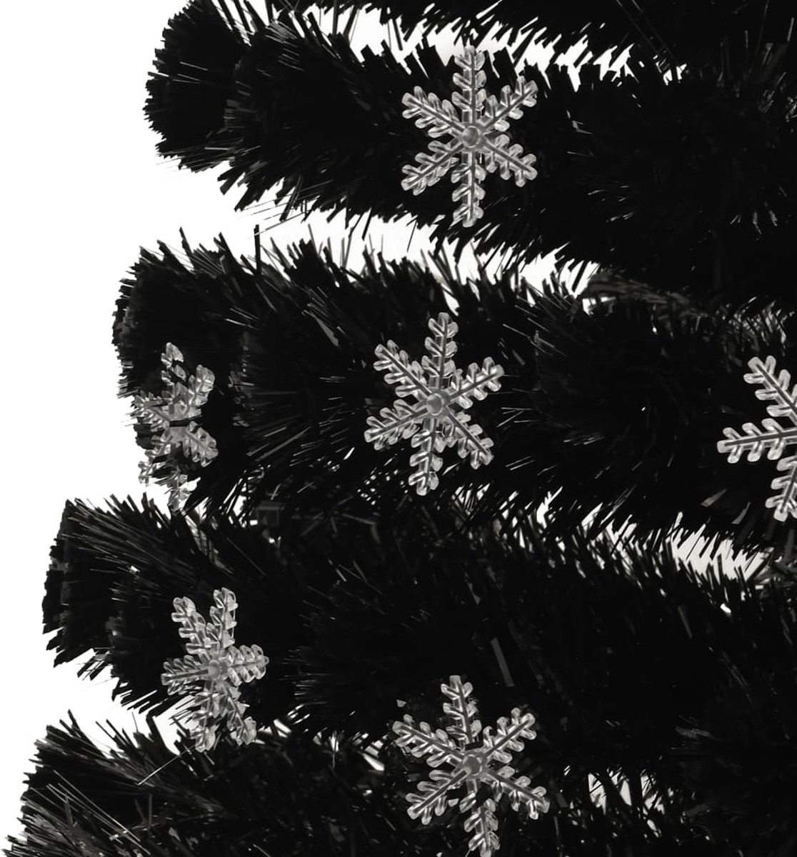 vidaXL Kunstkerstboom LED Sneeuwvlokken 240 cm Zwart