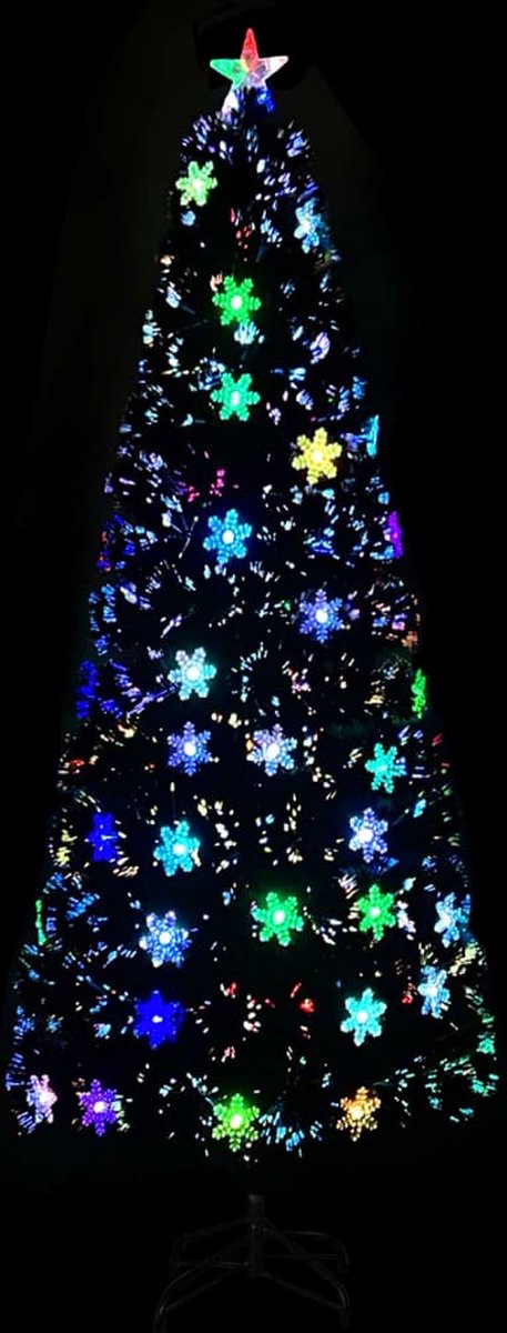 vidaXL Kunstkerstboom LED Sneeuwvlokken 240 cm Zwart
