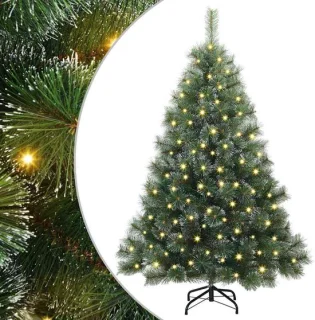 vidaXL kunstkerstboom met 150 LED en standaard groen 150 cm PE en PVC