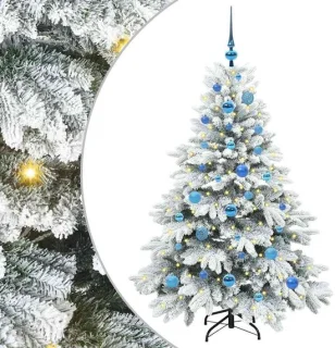 vidaXL kunstkerstboom met 150 led en standaard wit 150 cm PE en PVC