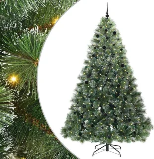 vidaXL kunstkerstboom met 300 led en standaard groen 240 cm