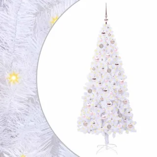 vidaXL kunstkerstboom met 300 led, wit, 180 cm