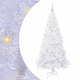 vidaXL kunstkerstboom met 300 LED wit 180 cm PVC en staal