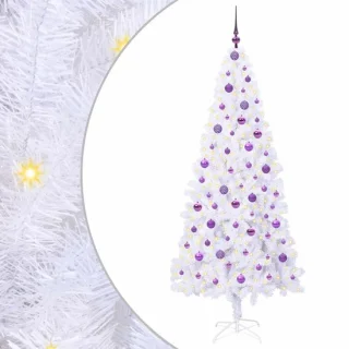vidaXL kunstkerstboom met 300 LED wit 210 cm