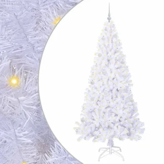 vidaXL kunstkerstboom met 300 led, wit, 210 cm