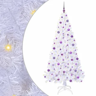 vidaXL kunstkerstboom met 300 led, wit, 210 cm