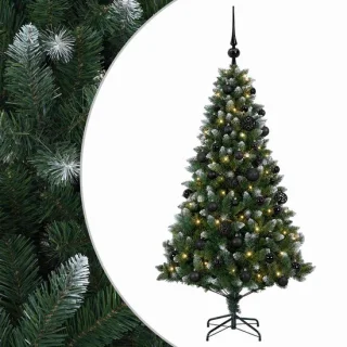 vidaXL Kunstkerstboom met ballen, 120 cm