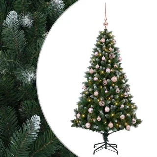 vidaXL kunstkerstboom met ballen 120 cm