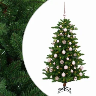 vidaXL kunstkerstboom met ballen, 120 cm