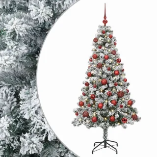 vidaXL kunstkerstboom met ballen - 120 cm