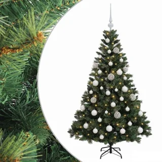 vidaXL kunstkerstboom met ballen 120 cm