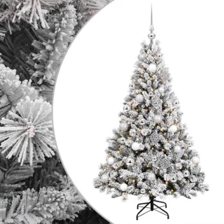 vidaXL Kunstkerstboom met ballen 120 cm